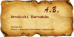 Arnóczki Barnabás névjegykártya
