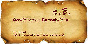 Arnóczki Barnabás névjegykártya